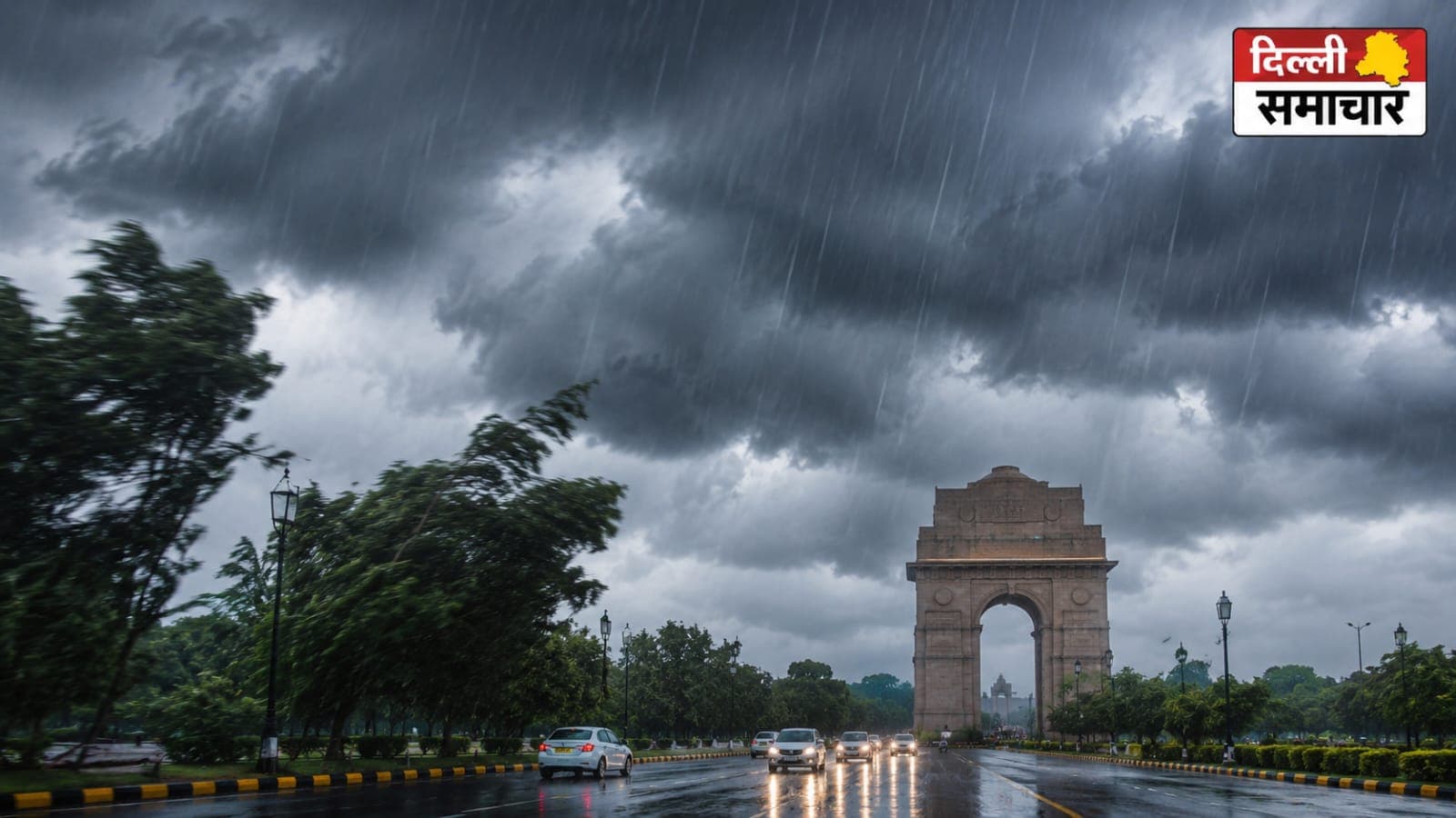 Delhi : बादल, बारिश और तेज हवाओं का दौर जारी, दिल्लीवासियों को गर्मी से मिलेगी राहत