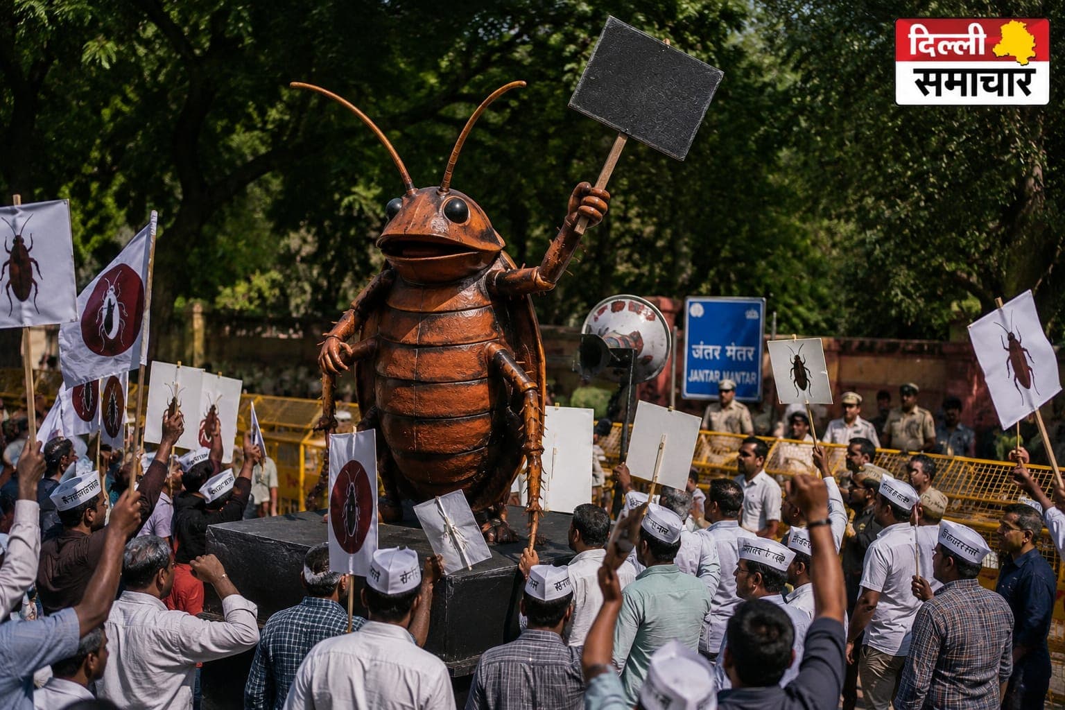 Delhi : 20 जून को फिर जंतर-मंतर पहुंचेगी कॉकरोच जनता पार्टी, प्रदर्शन की तैयारी तेज