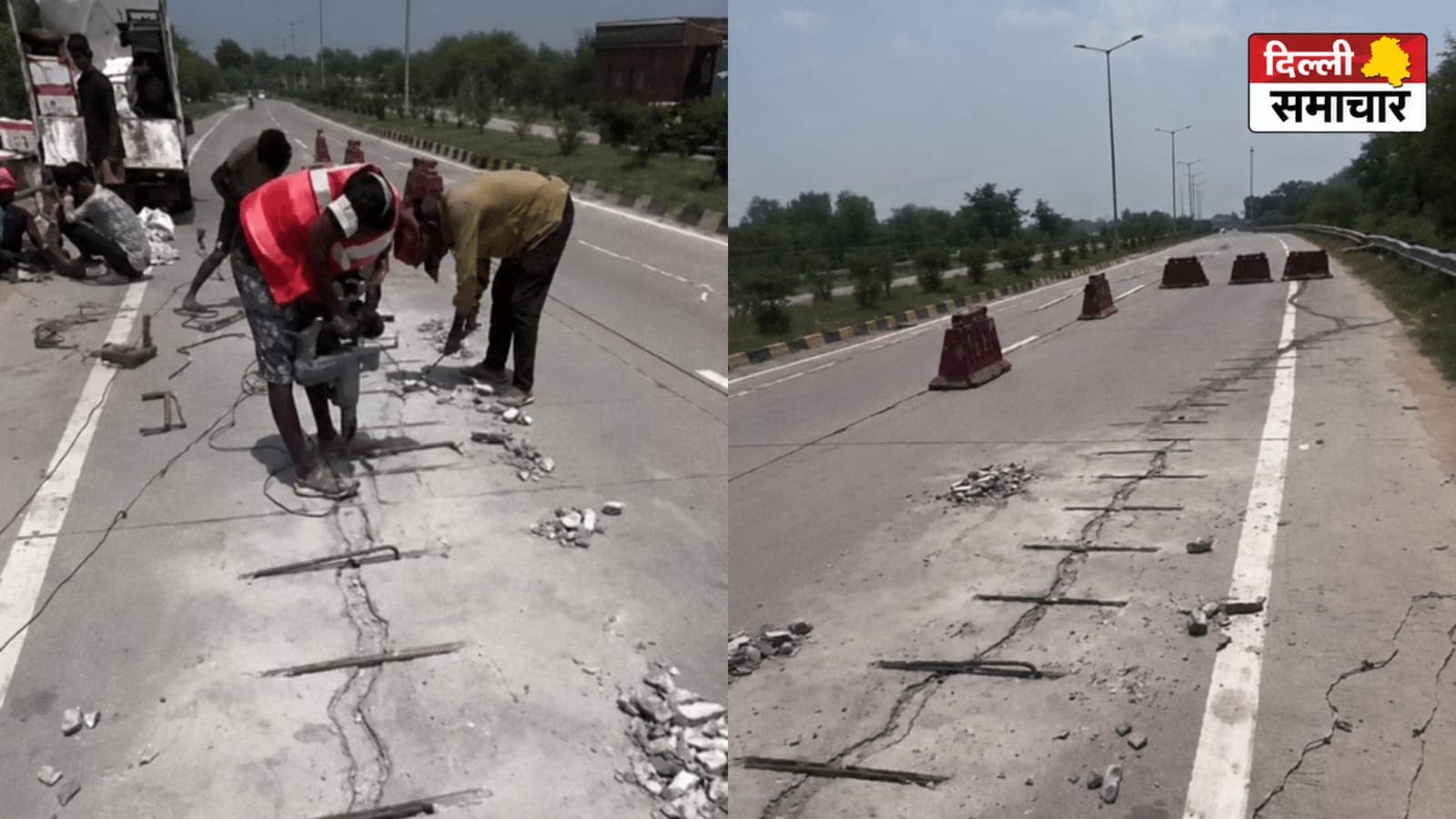 बिहार के फोर-लेन हाईवे पर 'सड़क की सर्जरी' का वीडियो वायरल, लोग बोले- ये मरम्मत है या जुगाड़?