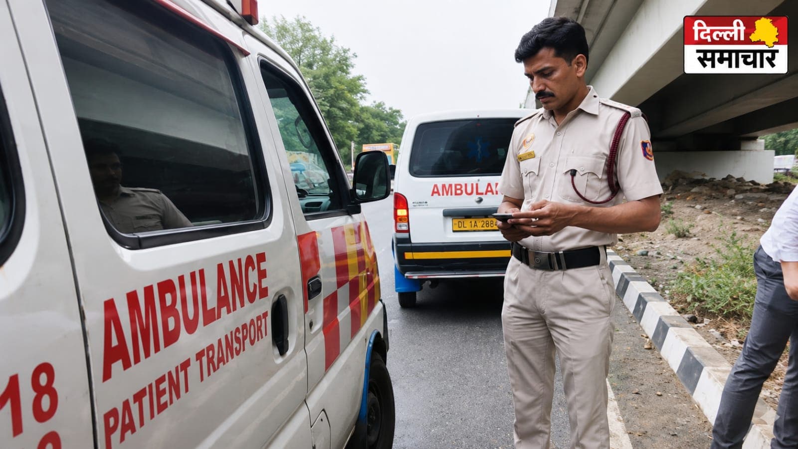 Delhi : अलीपुर मे भीषणसड़क हादसा UER-II फ्लाईओवर पर अनियंत्रित टेंपो पिलर से टकराया, 2 की मौत
