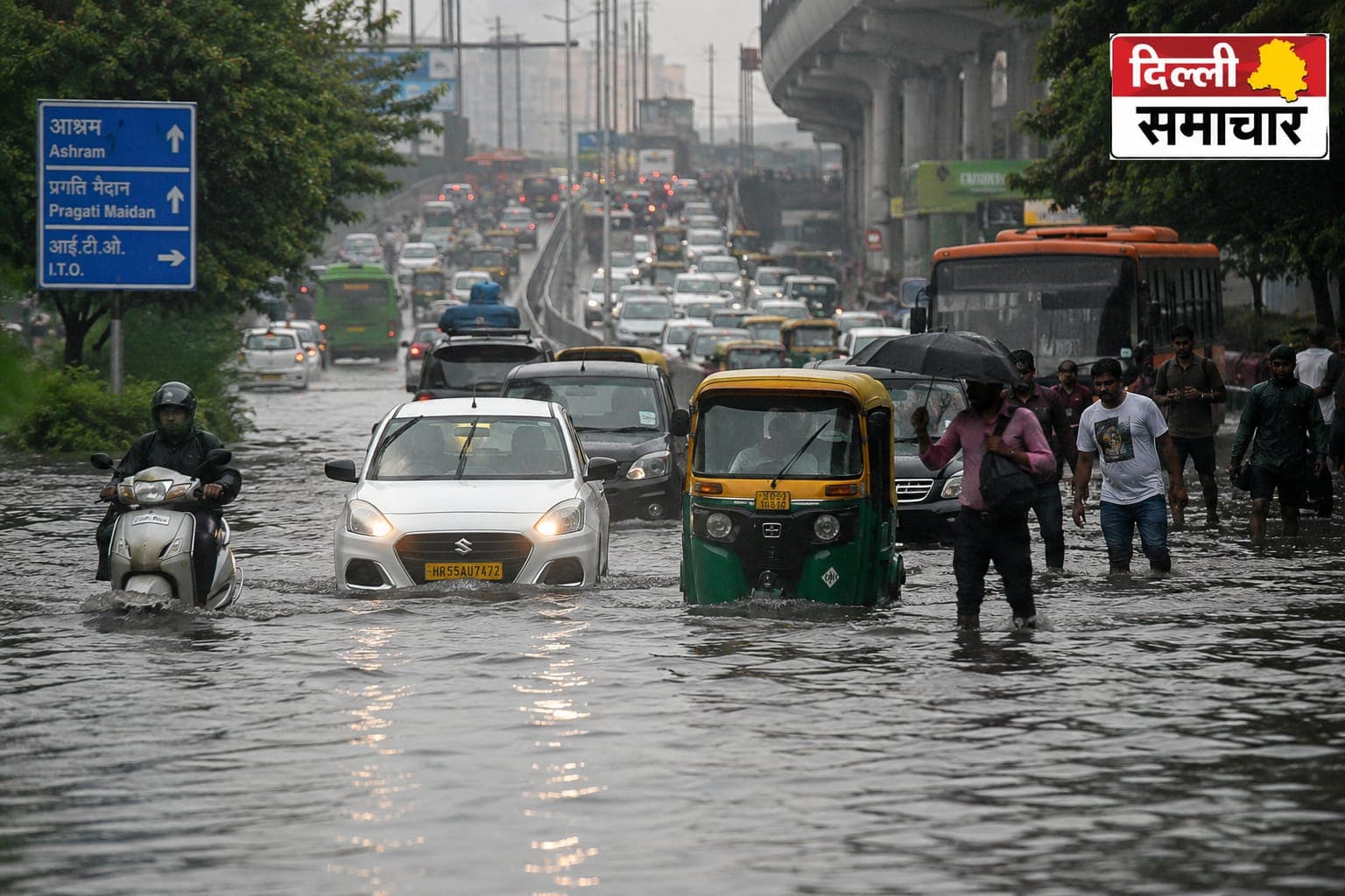 Monsoon : पहली ही बारिश में डूबी दिल्ली-एनसीआर, जलभराव और जाम ने खोली तैयारियों की पोल