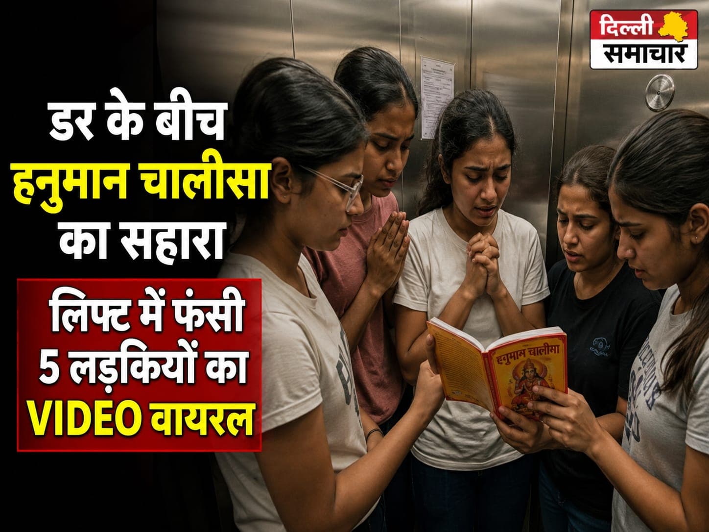 Greater Noida : डर के बीच हनुमान चालीसा का सहारा, लिफ्ट में फंसी 5 लड़कियों का VIDEO वायरल